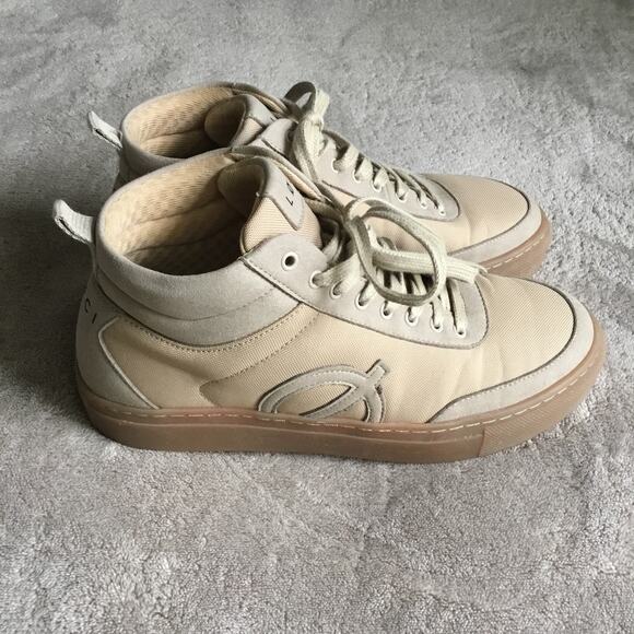 Loci Men's Ten Recycled Ocean Plastic Mid-top Sneakers In Sand/ Gum EU 39 US 7 - Picture 2 of 7